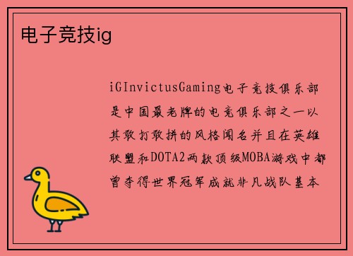 电子竞技ig